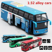 1:32 alloy car models,high simulation city bus , metal diecasts, toy vehicles, pull back & flashing & musical, free shipping