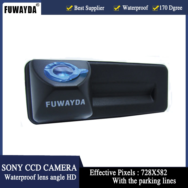 FUWAYDA SONY CCD Автомобильный багажник ручка обратная парковка камера заднего вида для Skoda Roomster Fabia Octavia Yeti superb для Audi A1 HD