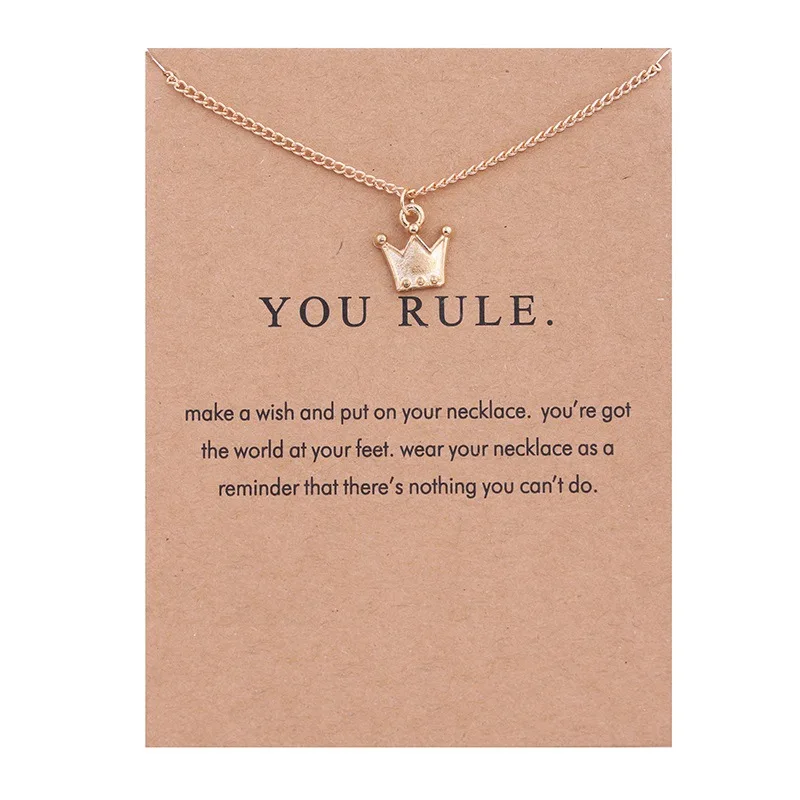 

New Gold-color Prince Crown Alloy Clavicle Snake Bone Pendant Short Necklace