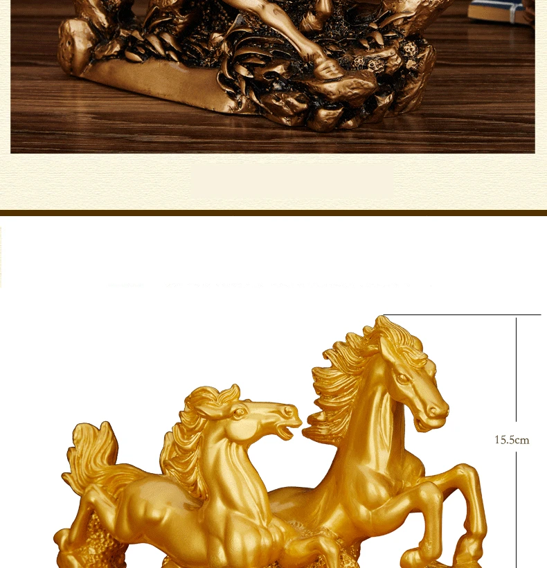 VILEAD 15,5 см двойные резиновые Статуэтка «Лошадь» Ретро креативная пара конский орнамент офисный магазин Luckly скульптура Decoracion Hogar подарок