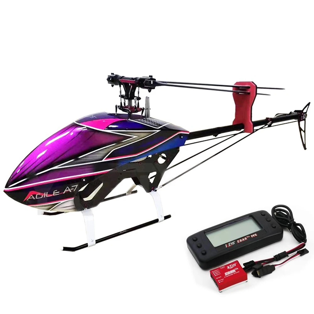 

2019 New Arrival KDS AGILE A7 6CH 3D Flybarless 700 Class RC Helicopter Kit With EBAR V2 Gyro