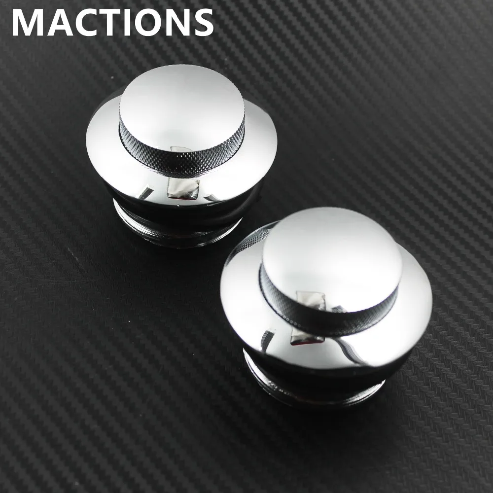 Fuel Tank Gas Cap Screw in Motorcycle Parts Chrome Vented For Harley