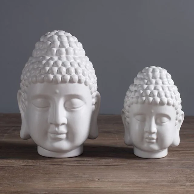 Pinkmore Buddha head silicone mold concrete buddha statue molds for