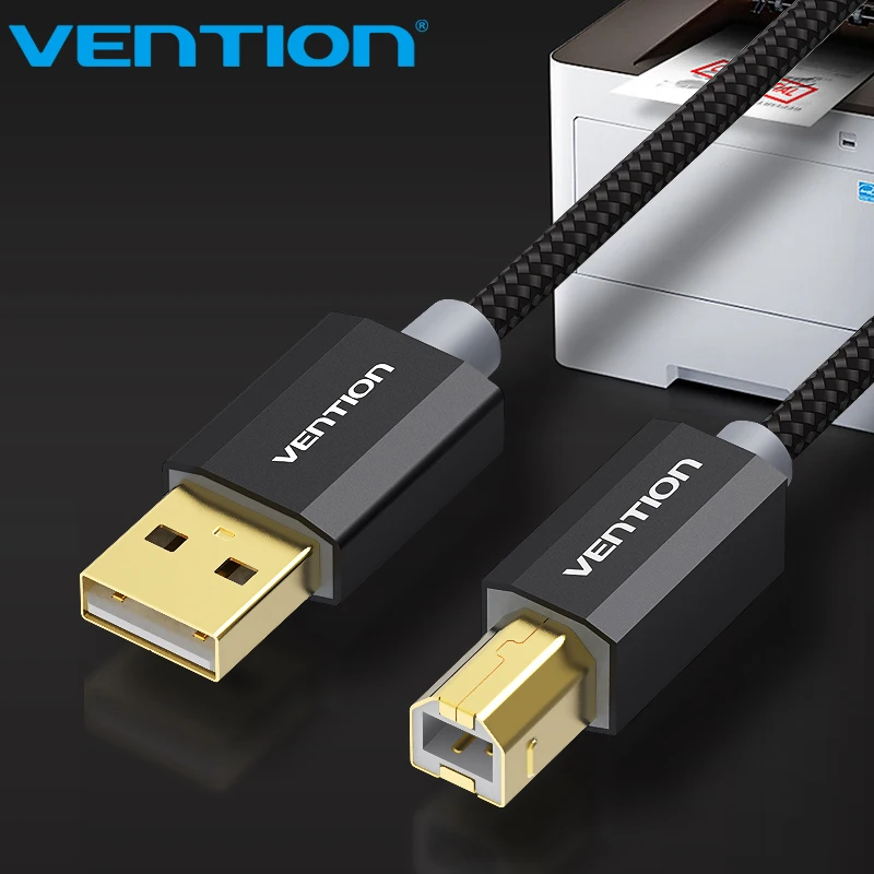 Vention позолоченный USB кабель USB для принтера Тип B папа-папа USB2.0 кабель для Canon Epson hp ZJiang принтер этикеток DAC USB принтер