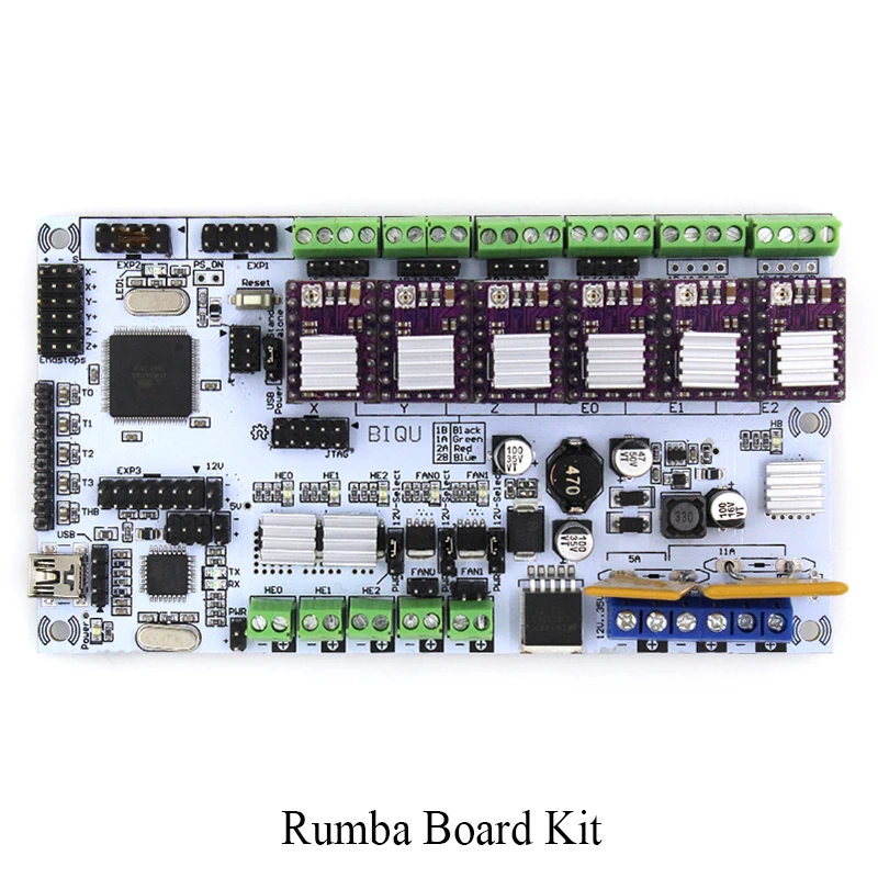 Prix pour BIQU Rumba carte mère rumba MPU RUMBA optimisé version Tableau de commande avec 6 pcs Drv8825 Stepper Pilote Prix pour BIQU Rumba carte mère rumba MPU RUMBA optimisé version Tableau de commande avec 6 pcs Drv8825 Stepper Pilote