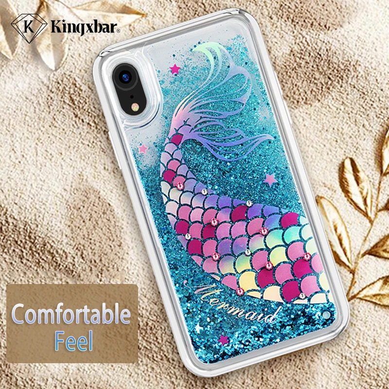 KINGXBAR для iPhone XR Case Quicksand чехол крышка антидетонационных iPhoneXR Обложка Симпатичные