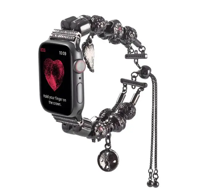 Брендовый ремешок ручной работы для apple watch, серия 1, 2, 3, 4, браслет с драгоценным камнем из агата для iWatch 38 мм, 42 мм, 40 мм, 44 мм, серия 5 - Цвет ремешка: 2
