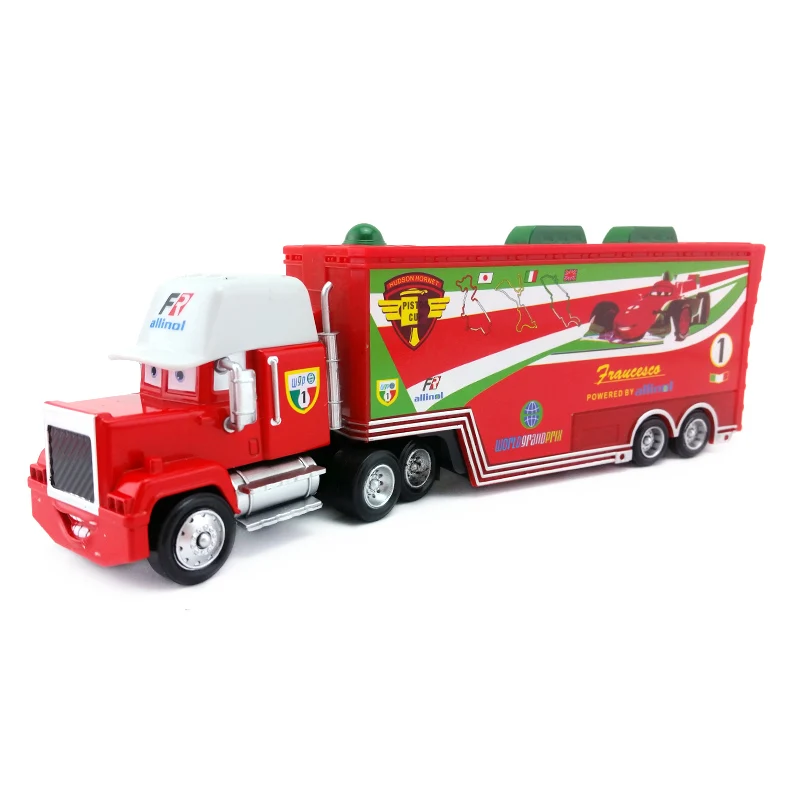 Disney Pixar Cars Mack Lightning McQueen& Чико Хикс& Король& Сказочный Хадсон грузовик игрушечный автомобиль 1:55 подарок для детей - Цвет: Mack Francesco