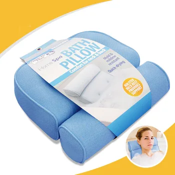 

Waterproof sponge bath tub massage pad bath pillow bath pillow cushions pillow anti-slip head pillow back with sucker bathroom