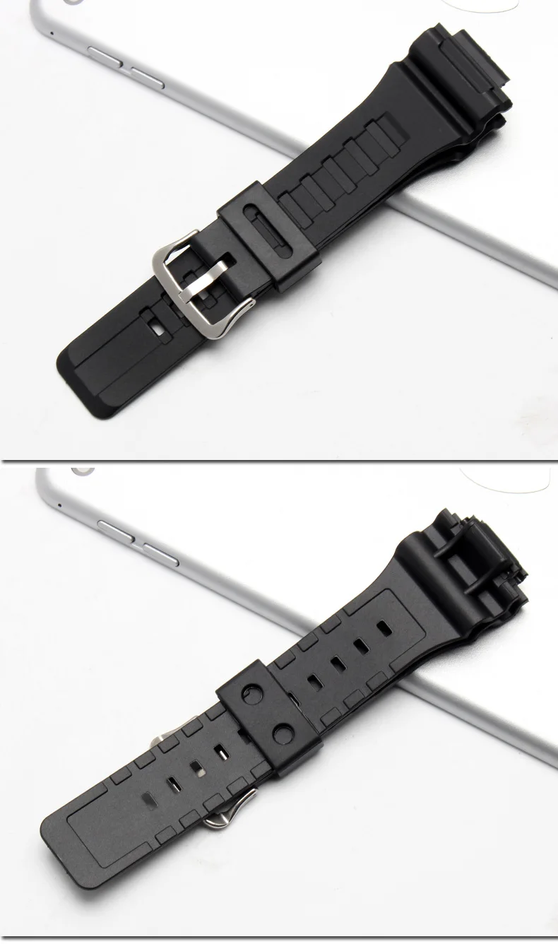 Новый высокое качество ремешок для casio AQ-S810W для ММ мужчин часы 18 мм силиконовый Черный резиновый браслет