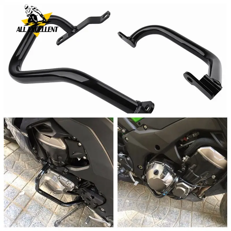 

Engine Crash Bar Guard Black Steel Highway Bars Frame Protector crashbars For Kawasaki Z1000 Z 1000 2010-2015 GZKX