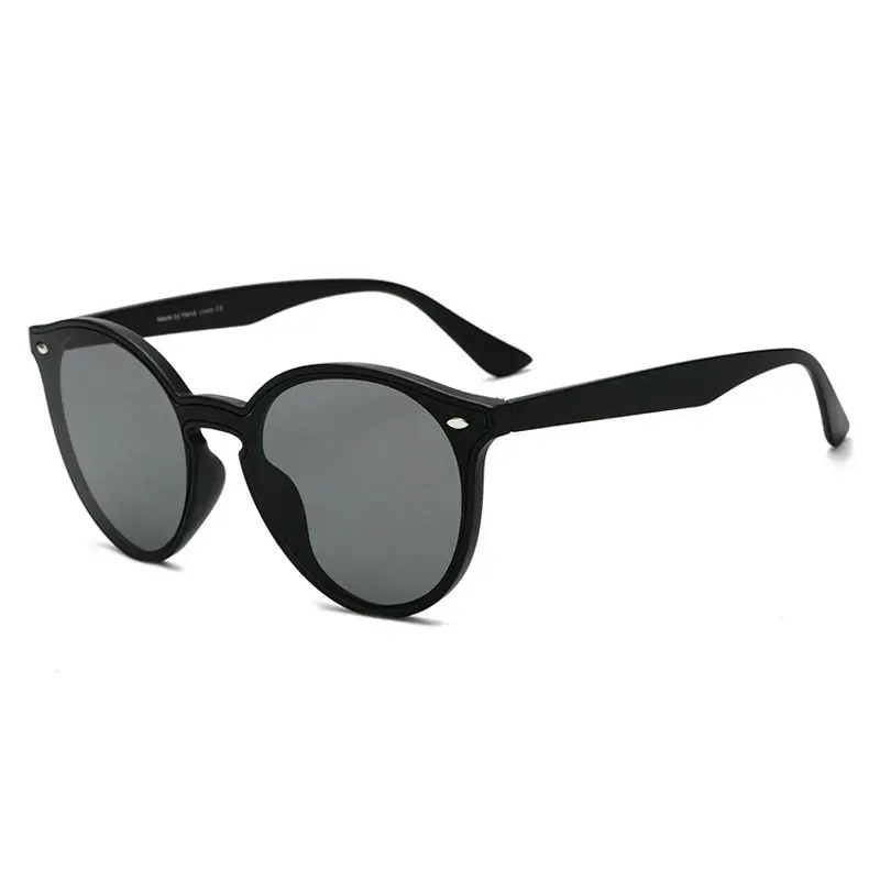 Мужские солнцезащитные очки, поляризационные, на заказ, близорукость, минус, по рецепту, линзы от-1 до-6, Роскошные, брендовые, Круглые, для вождения, UV400NX - Цвет линз: black-0