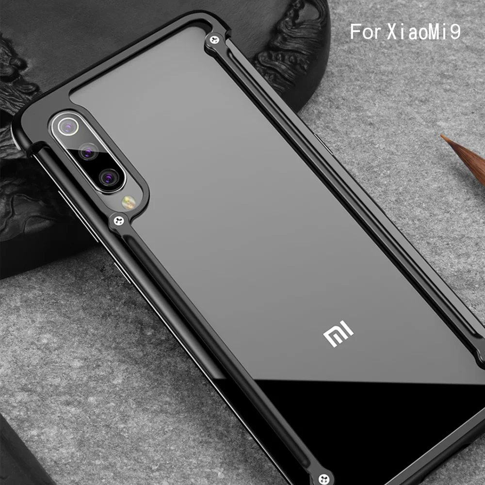 OATSBASF металлический чехол с подушкой безопасности для XiaoMi9 металлический бампер 360 полный защитный чехол для Xiaomi9