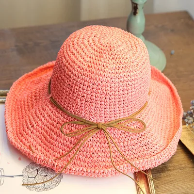 BINGYUANHAOXUAN Женская пшеничная Панама летняя соломенная шляпа Новая мода - Цвет: 21