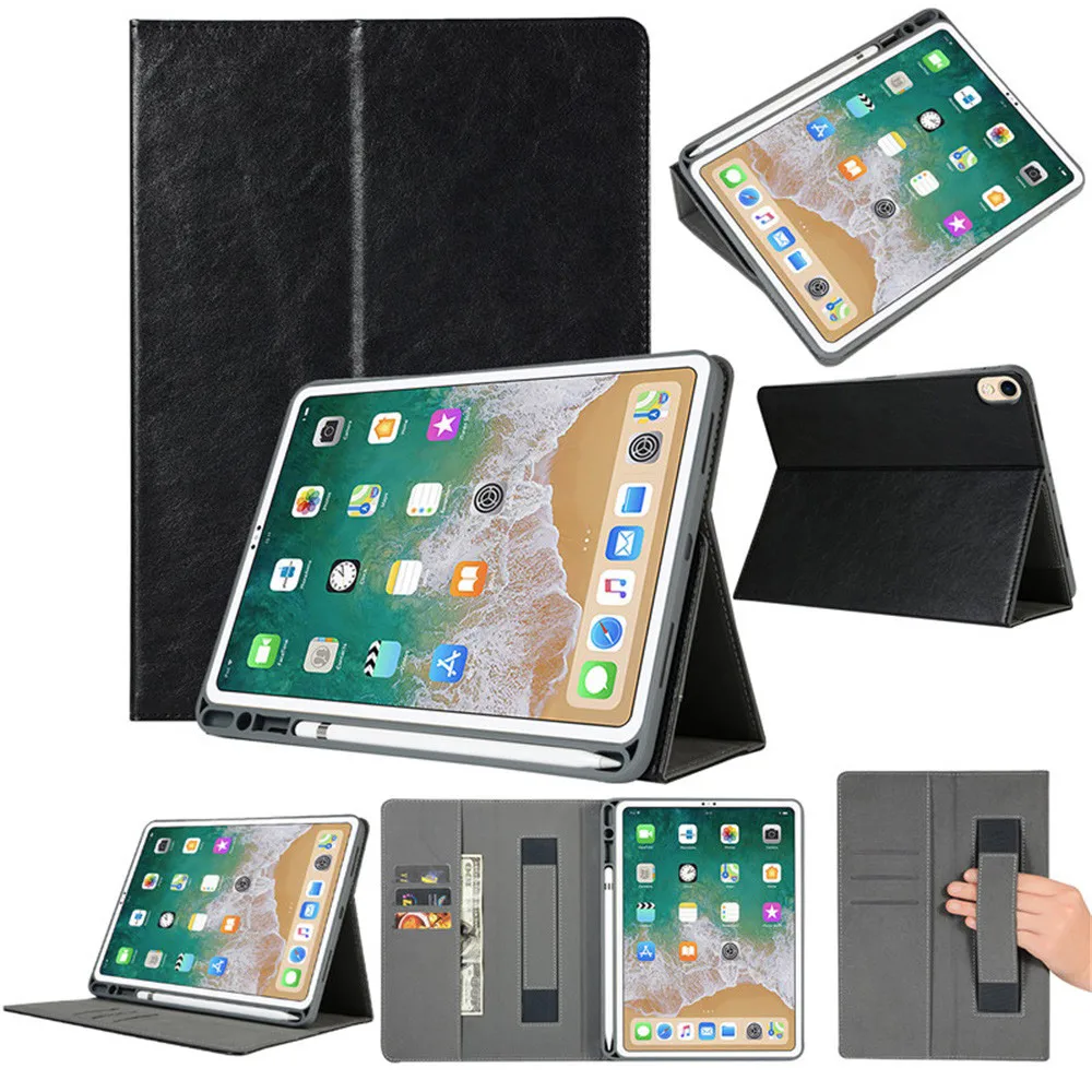 For iPad Pro 12.9 Folio Leather Wallet Card Stand Case Cover With