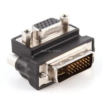 

VGA SVGA Female To DVI 24+5 Male 90 degree right angled VIDEO Converter Adapter