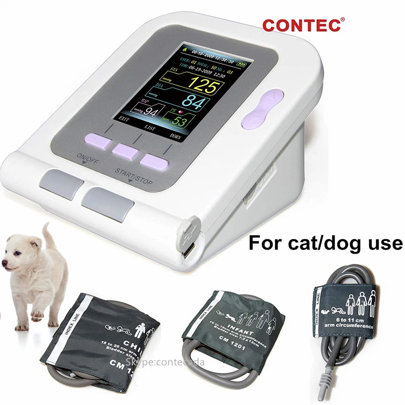 Contec08a Vetデジタル獣医血圧計nibpカフ 犬 猫 ペット Contec08a Vetと 3 袖口 動物ケア 血圧 Aliexpress