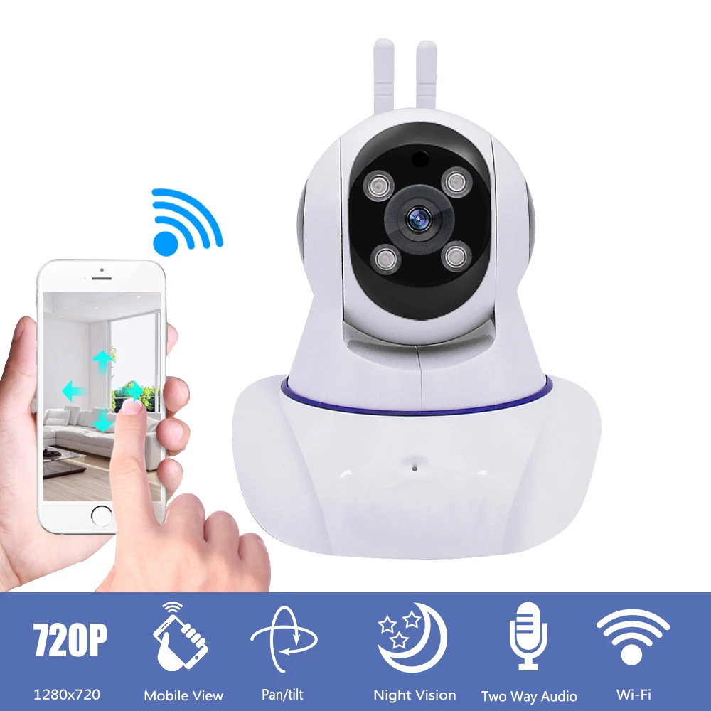 HD 720P Wireless CCTV IP Camera Home Surveillance Security Wifi IP Camera Pan Tilt IR font