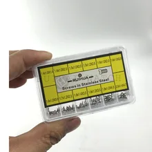 Плоские винты для часов из нержавеющей стали 12 разных размеров, сменные винты для ремонта часов