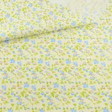 Blue Flowers and Green Leaves Design Fat Quarter Curtain New Arrivals Tecido Tissue Crafts Cotton Fabric Bedding Quilting