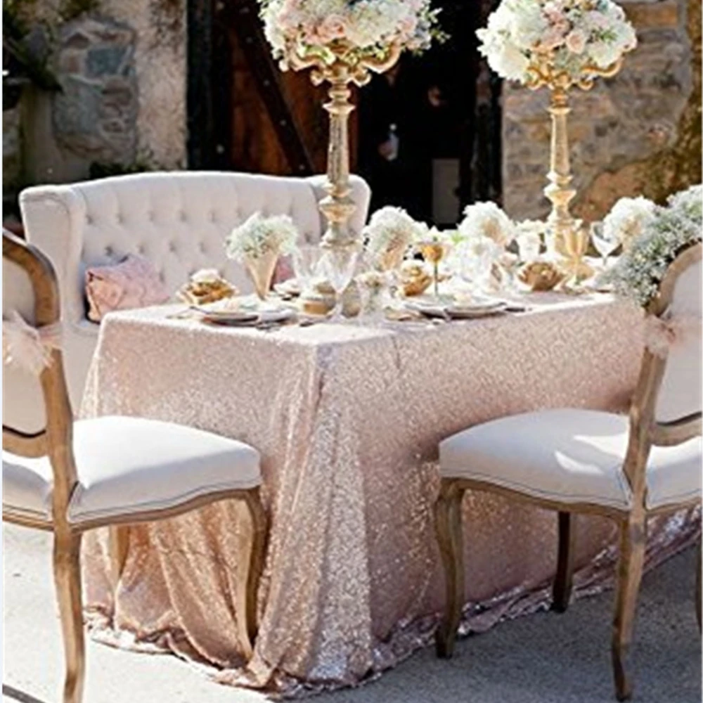 Sequin Wedding Tablecloth 60x102 Inches Champagne Table Cloth Sequin Wedding Tablecloth 60x102 Inches Champagne Table Cloth Glitter Sparkly In Tablecloths From Home Garden On