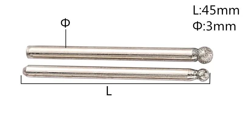 RUITOOL Алмазные Заусенцы файл Dremel Burr роторный инструмент Шлифовальная головка абразивный инструмент 150 грит Dremel Аксессуары 20 шт