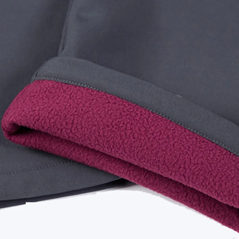 Shifuren al aire libre Pantalones de senderismo para hombres invierno cálido fleece Softshell a prueba de viento impermeable Pantalones para camping trekking Pesca