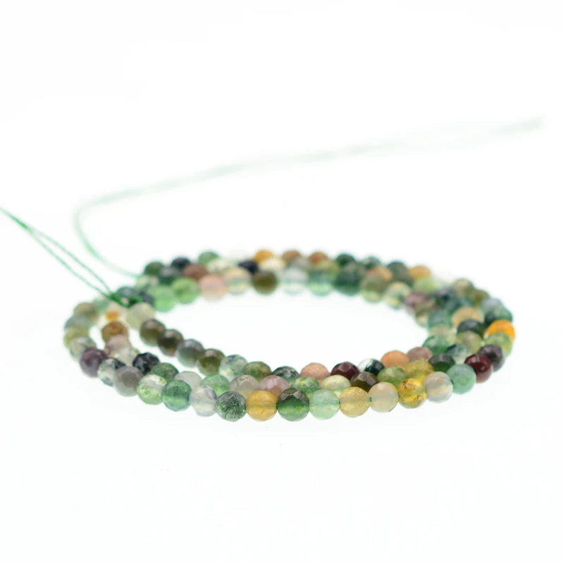 4mm round faceted india agates stone fancy jaspers beads full strand | Украшения и аксессуары