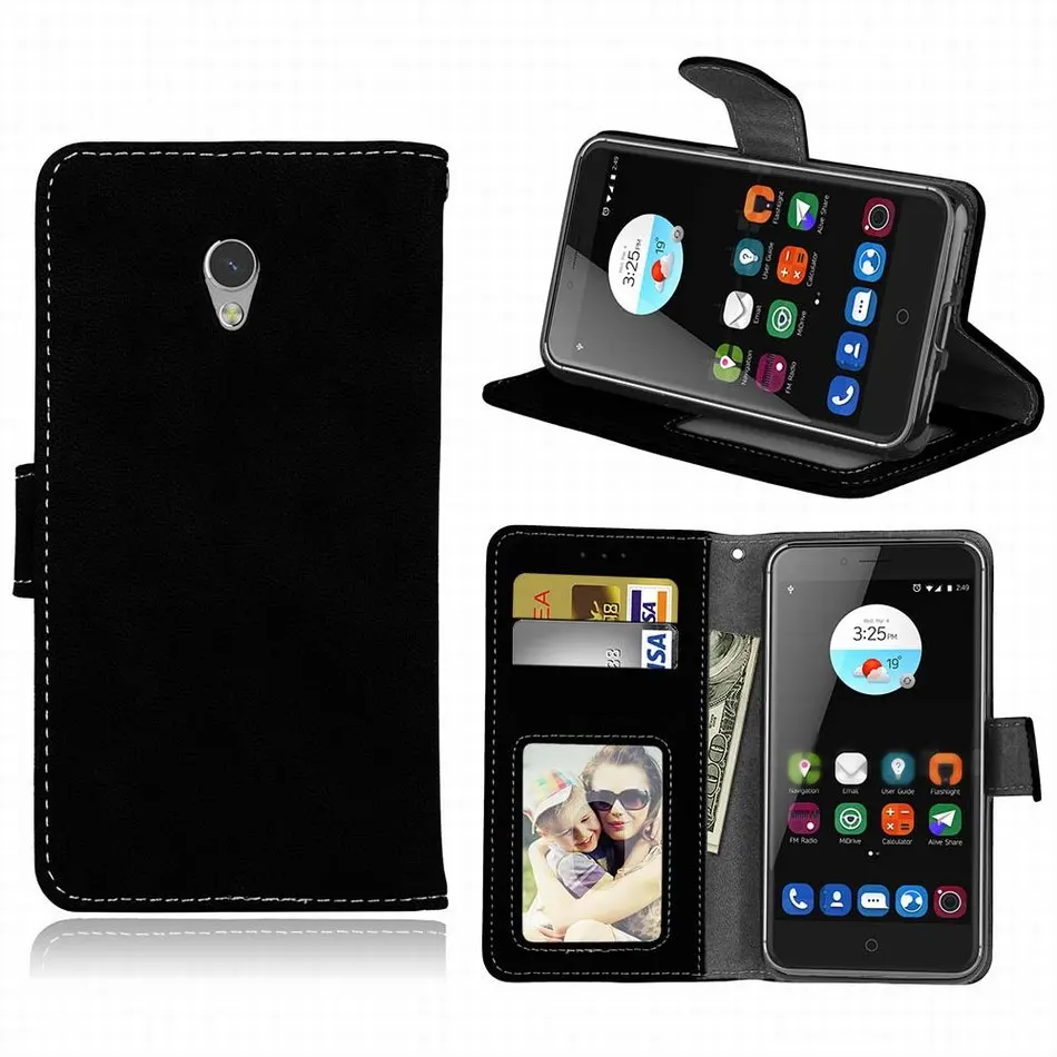 Деловой Чехол книжка с кожаной рамкой для ZTE Blade AF3 A5 A510 A610 A6 Lite V7 V8 V9 L3 L5 Plus S6 Матовые