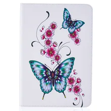 Peach blossom mariposa patrón pu flip funda de cuero para samsung galaxy t280/285 t350/550 t560/580 t715 t815 caso titular de la tarjeta