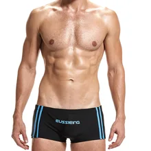 Пикантные Для мужчин плавать стволы Плавание костюмы Пляжные штаны шорты в полоску Цвет подбора боксер Мужские Шорты для купания Плавание одежда бренд birefs спортивный костюм