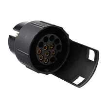 Автомобильный прицеп Грузовик 7 Pin до 13 адаптер штепсельной вилки конвертер буксировочный разъем 12 в черный