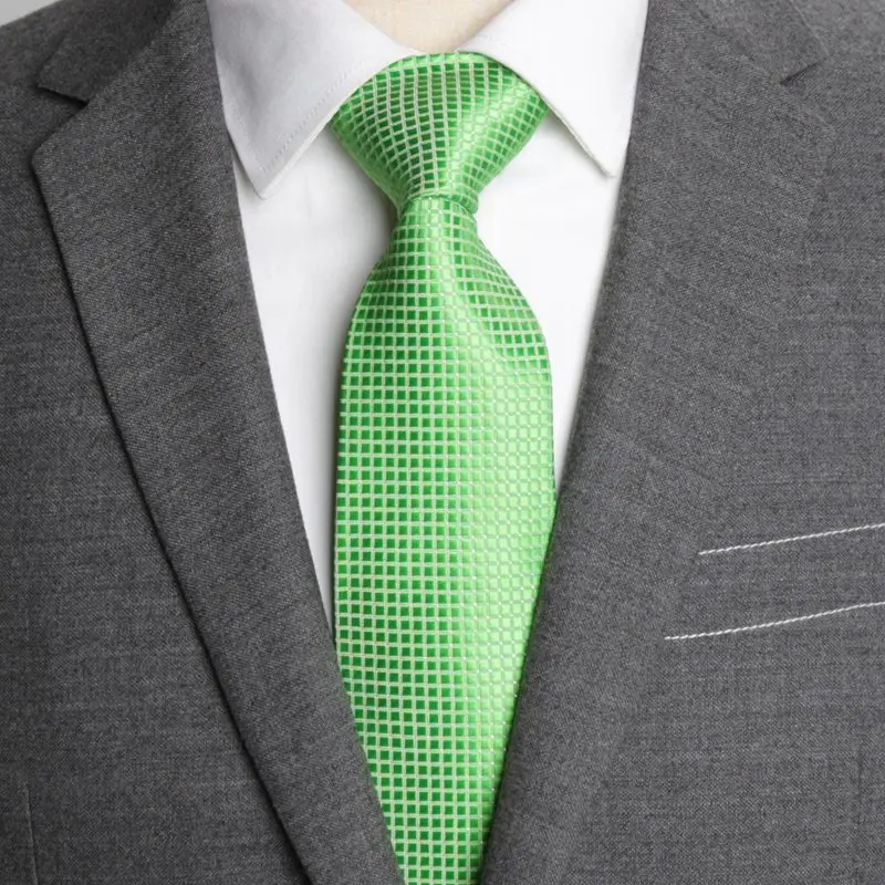 Мужские Галстуки формальный классический держател жаккардовый тканый полиэстер мужской галстук-бабочка Модная рубашка 8 см Цельный Галстук для свадьбы - Цвет: Светло-зеленый