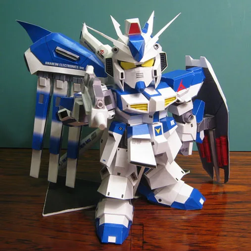 SD Gundam RX-93-2 Hi-V Синий Manatee Gundam тонкая версия 3D бумажная модель сделай сам