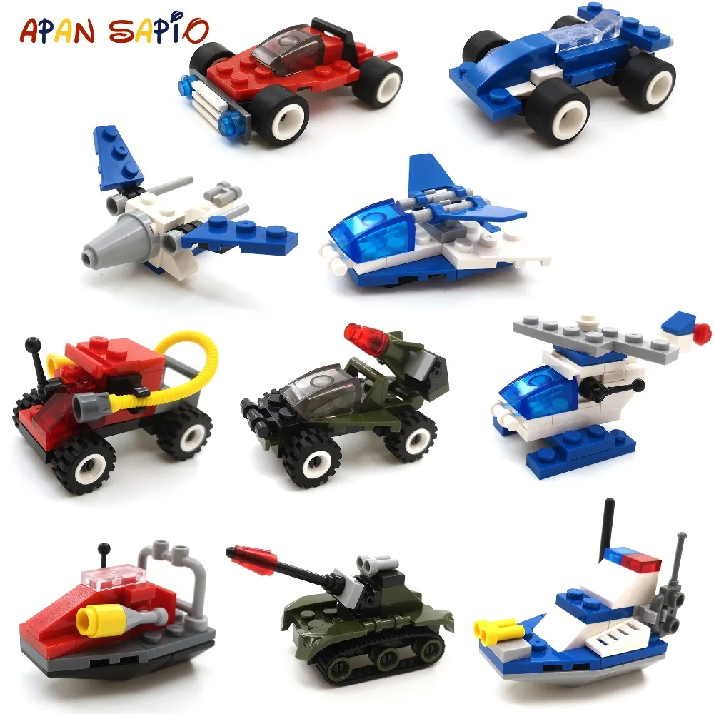 

Mini Building Blocks Car Toys Military Blocks Brick Educational Blocks Toys for Children Compatible with LegoeING