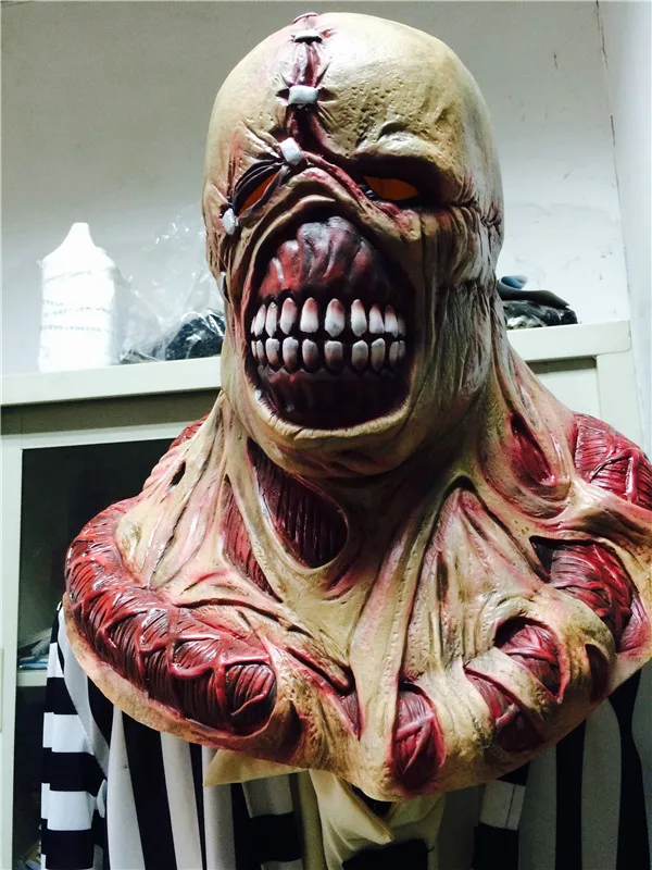 Nemesis Mask Rubber Virus Vallain Scary Halloween Party Costume Dress up Gifts - 1