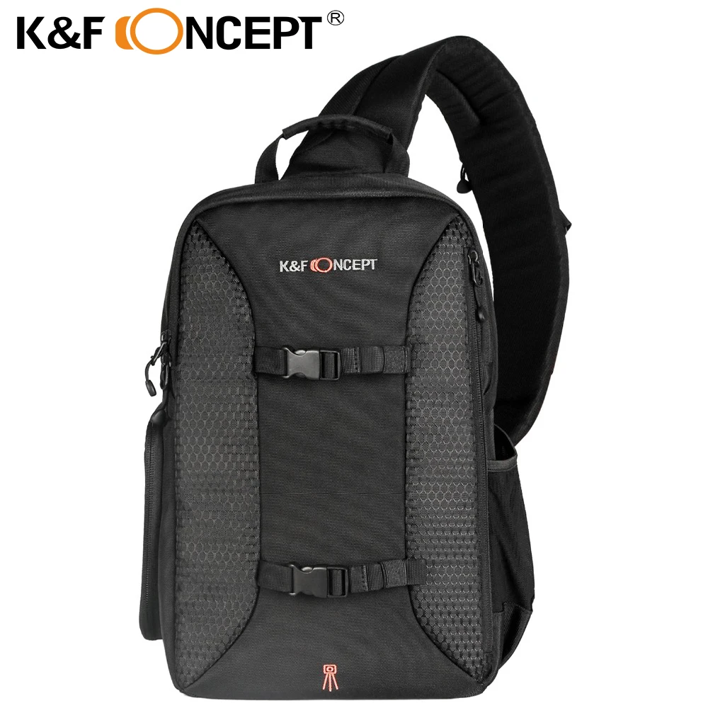 

K&F CONCEPT Multifunctional DSLR Camera Backpack Casual Style Sling Messenger Travel Bag Hold for Tripod iPad + Rain Cover