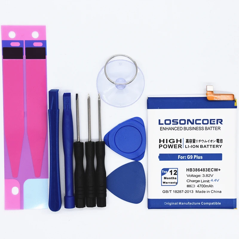 LOSONCOER 4700 мАч HB386483ECW+ для huawei Maimang 5 MLA-AL00/AL10 G9 Plus MLA-TL00/TL10 Honor 6X G9Plus батарея