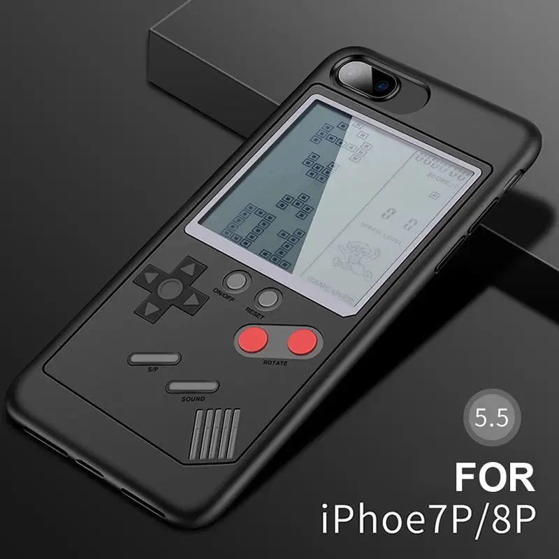 AU Ретро настоящая игровая консоль Play Gameboy Tetris чехол для телефона для iPhone 6S 7 8 Plus Чехлы для мобильных телефонов - Цвет: 5 point 5 inch