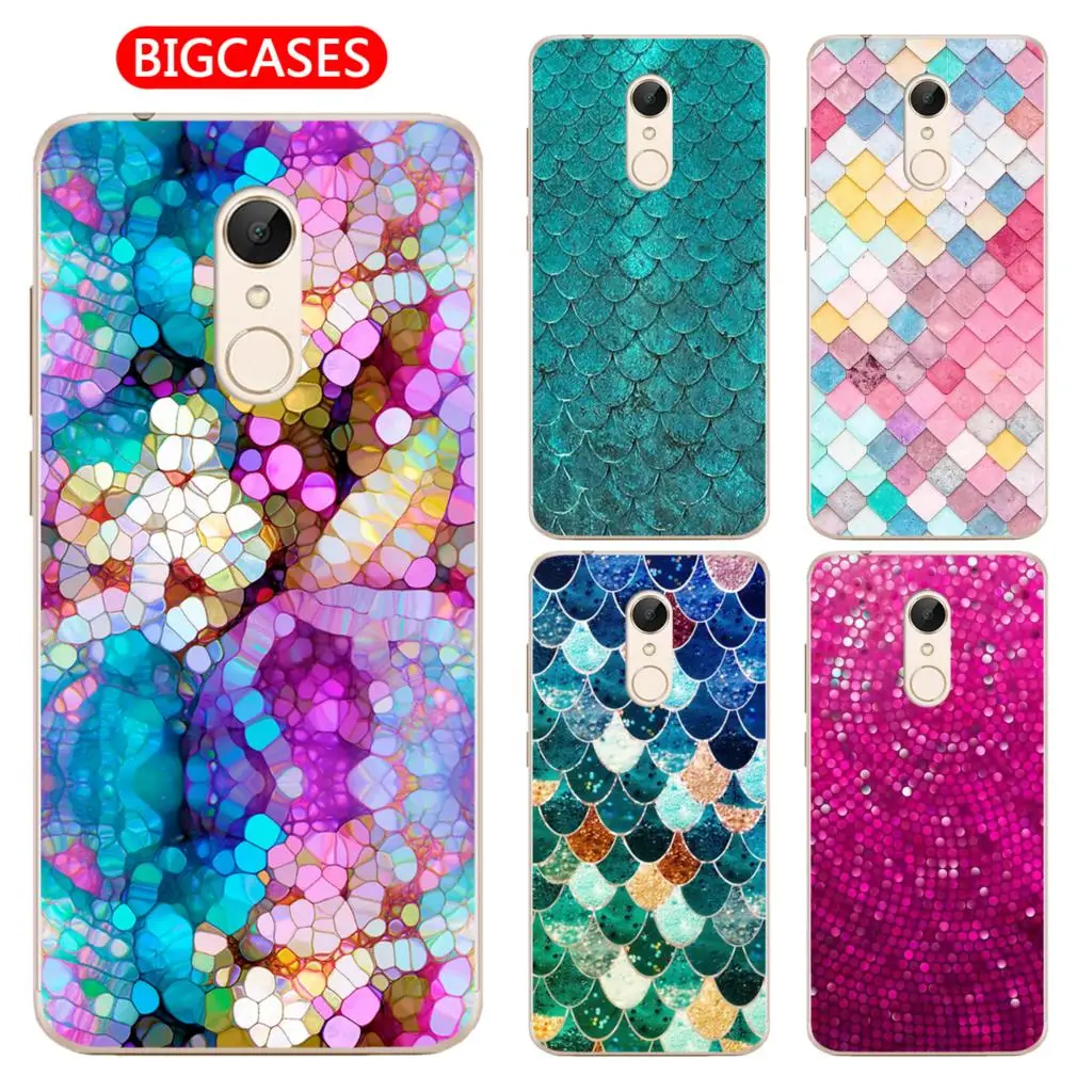For Xiaomi Redmi 5 Case Cover 5.7&quot Soft TPU Silicone Popular Cute Happy Color Fish Scales Flower Painted Protective Phone |