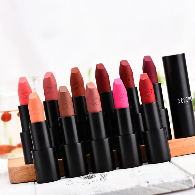 Водонепроницаемый бархат Красота помады увлажняющий Lip Stick Косметика сексуальные красные губы Цвет пигменты матовая помада Марка 12 Цвет s