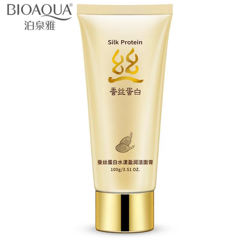

BIOAQUA Silk Protein Facial Cleanser Face Cleansing Skin Care Moisturizing Whitening Brightening Face Care 100g