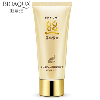 

BIOAQUA Silk Protein Facial Cleanser Face Cleansing Skin Care Moisturizing Whitening Brightening Face Care 100g