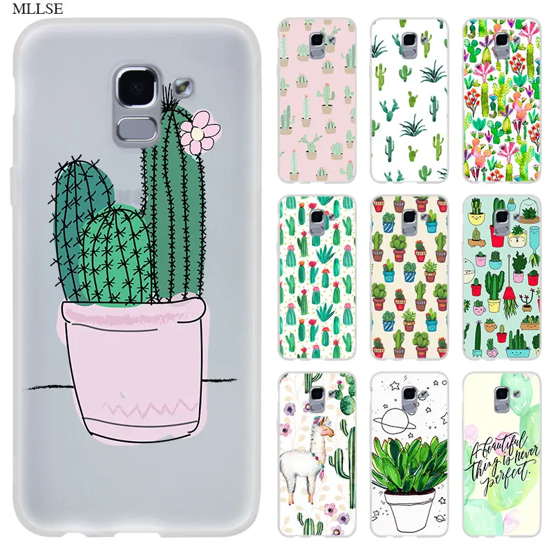 

Cactus plant Case for Samsung J8 J4 J6 Plus 2018 J5 J3 J7 2017 EU 2016 Prime Silicone Phone Coque Cover Fundas Capa Fashion