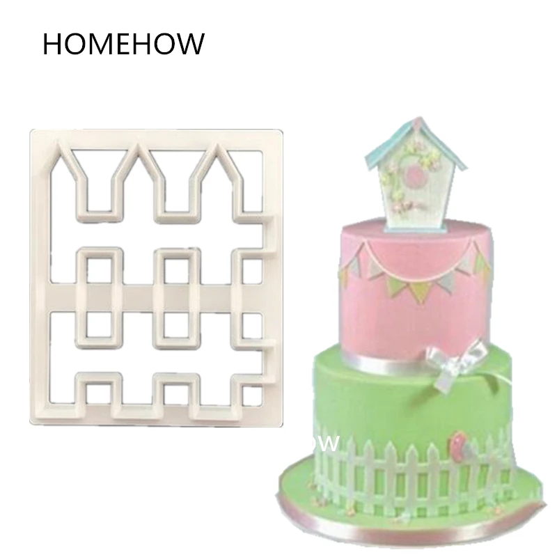 Homehow 1 шт./лот Милая домашняя ферма забор украшения торта кухонные формы для выпечки Пластиковая форма для торта кекс деко