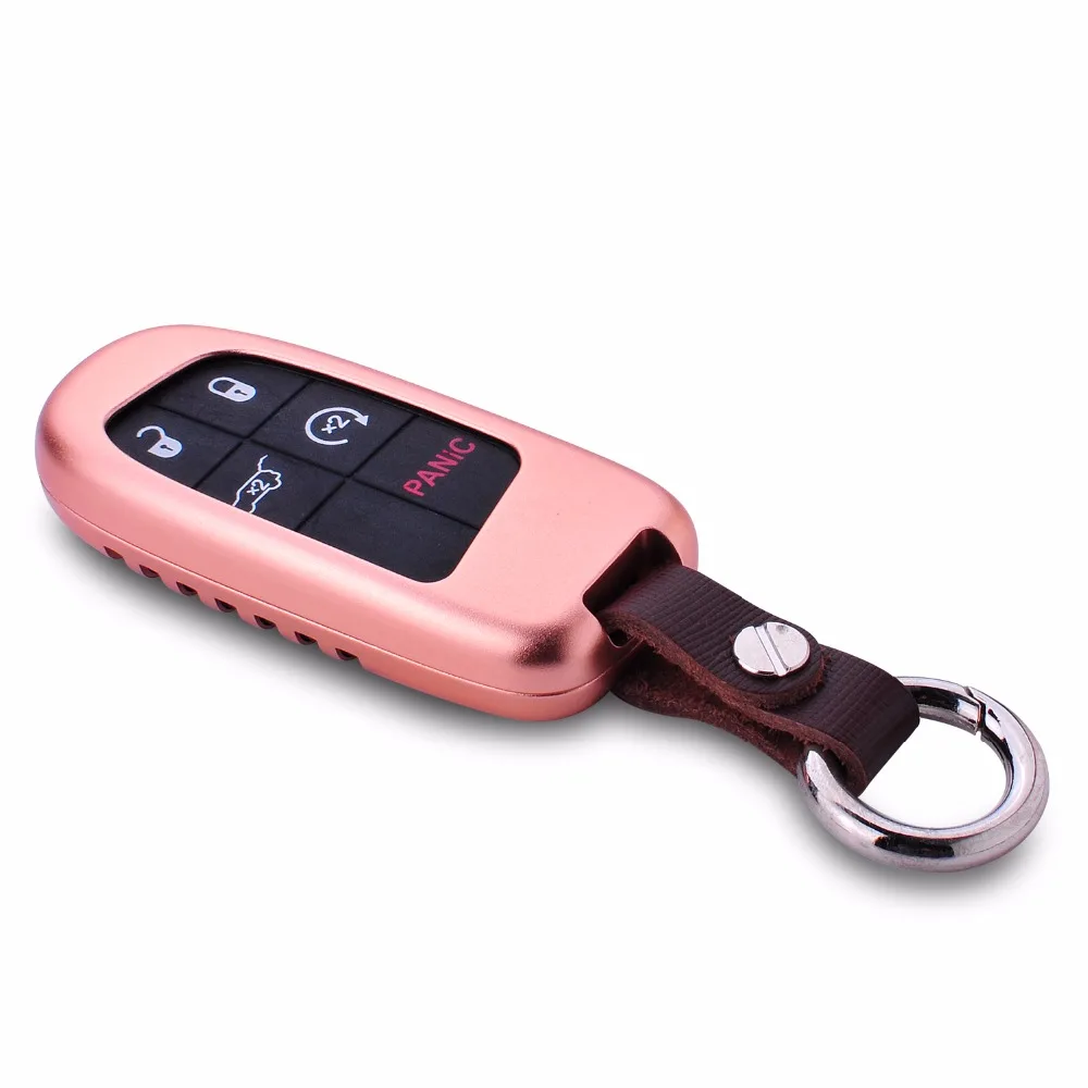 

Aluminium Alloy leather car key case cover Fit for Jeep Cherokee,Crand Cherokee,SRT, for Dodge Journey,RAM,for FIAT freemont