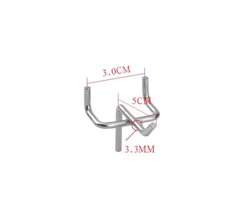 Полка крюк вешалка отверстие доска Вешалка Полюс Железный Серебряный крюк Металлическая Вешалка Магазин товаров Розничная торговля дисплей стеллаж для хранения - Цвет: Hook 5