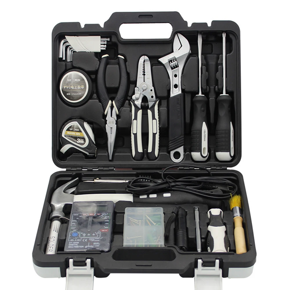

61PCS Multitool Electric Tools for Electricians Tape Measure Pliers Wrench Screwdriver Claw Hammer Solder Wire Multimeter