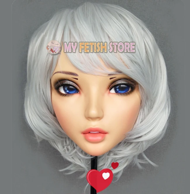 (Fu-02) Женская милая девочка каучуковые полуголовы Kigurumi BJD Eyes Crossdress Косплей