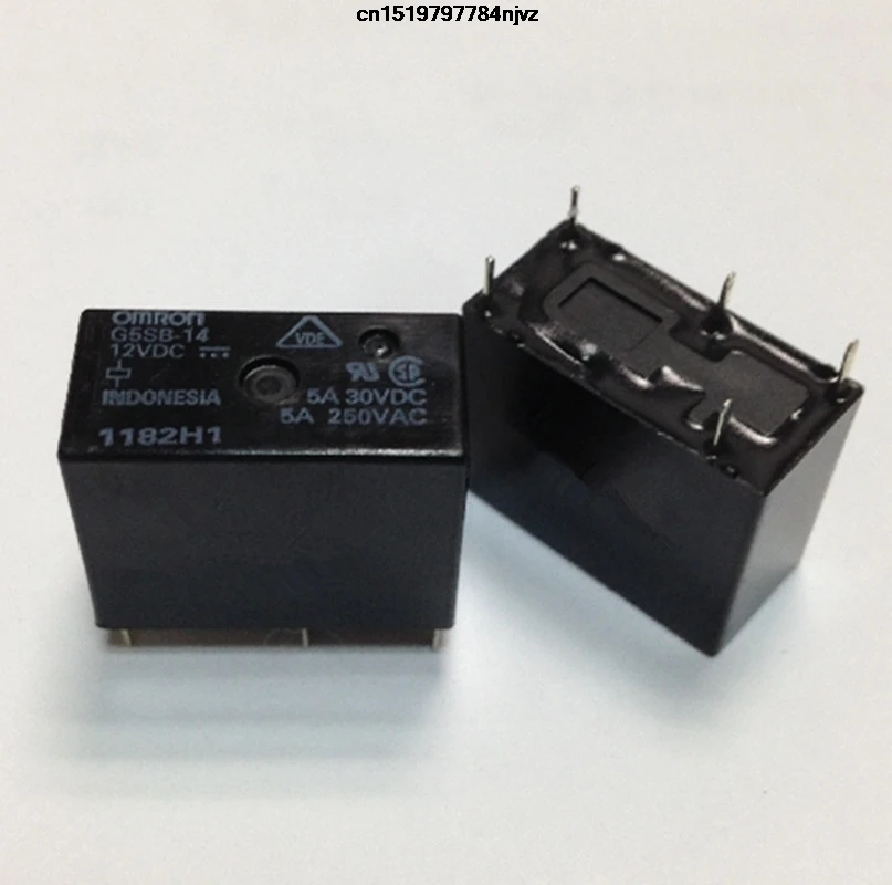 Реле G5SB-14 12VDC 12V 24VDC 24V 5A 250VAC 5PIN 10 шт. | Электронные компоненты и принадлежности